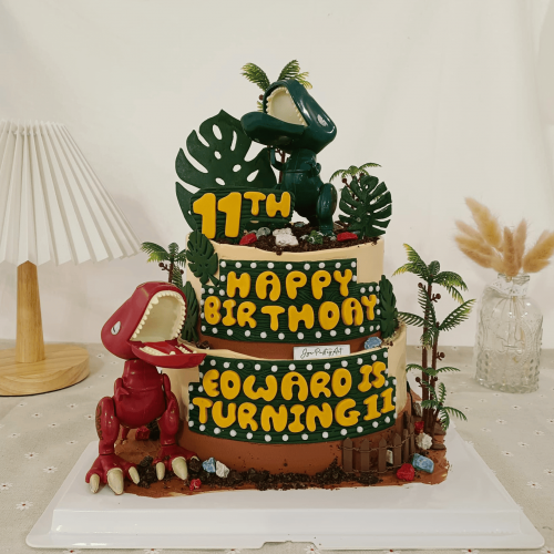 2 Tier - Dinosaur Kingdom 6" + 8" 2 Tier - Dinosaur Kingdom 6" + 8"